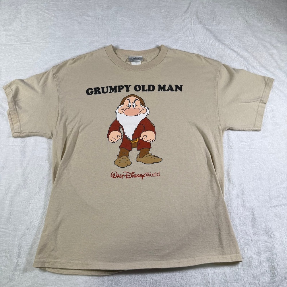 Vintage Disney Snow White Grumpy "Grumpy Old Man" Shirt Mens Large